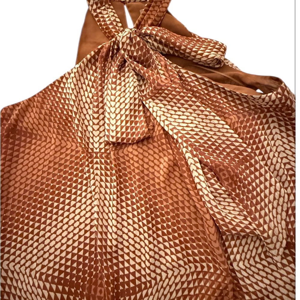 Ramy Brook Tan and Cream Top